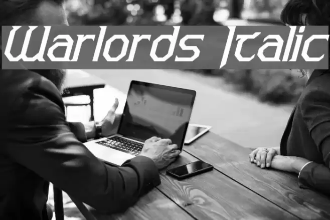 Warlords Italic Font examples