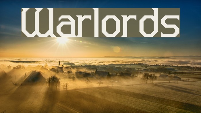 Warlords Schriftart examples
