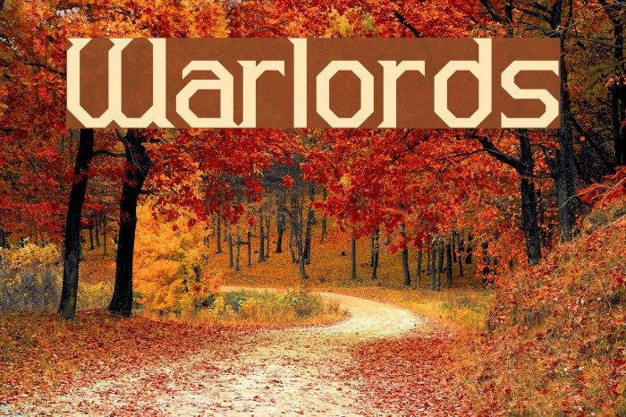 Warlords Schriftart examples
