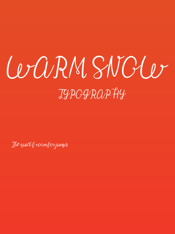 Warm Snow Poster