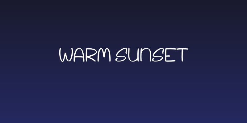 Warm Sunset Social Header