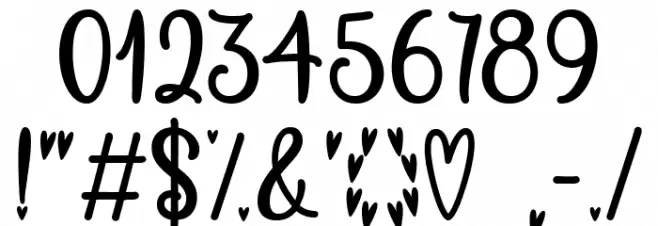 Warm Winter Cuddles Font OTHER CHARS