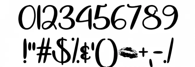 Warm Winter Kiss Regular Font OTHER CHARS