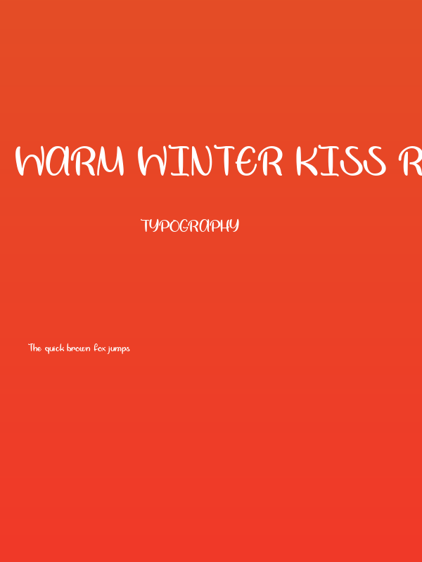 Warm Winter Kiss Regular Poster