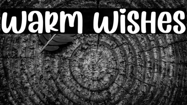 Warm Wishes Font examples