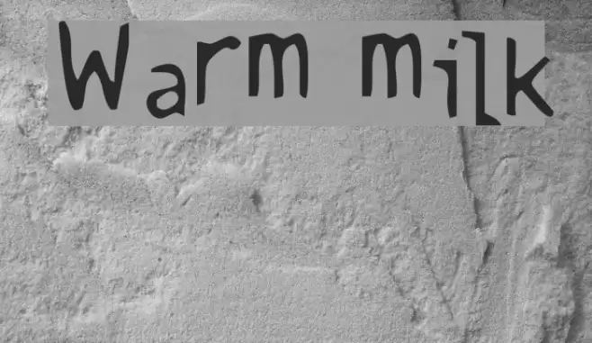 Warm milk フォント examples