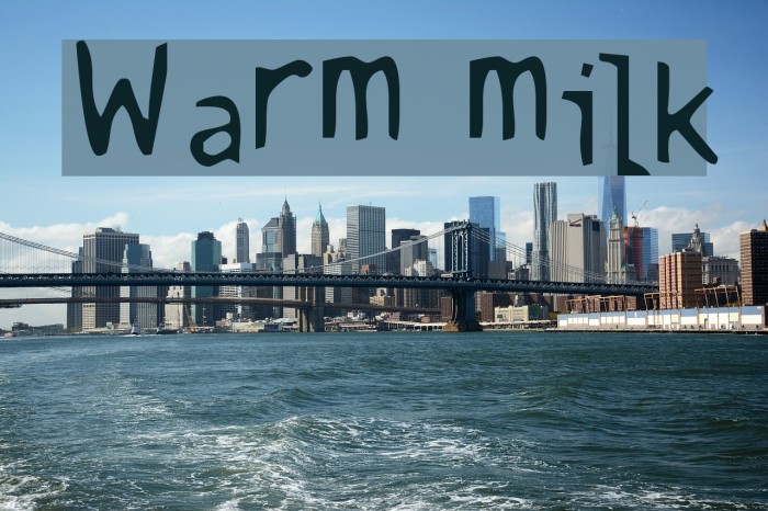 Warm milk Font examples