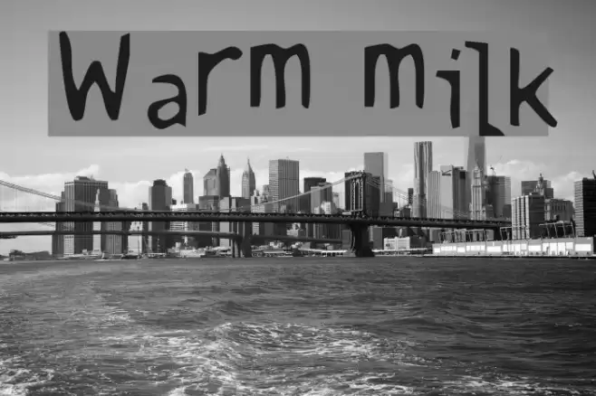 Warm milk フォント examples