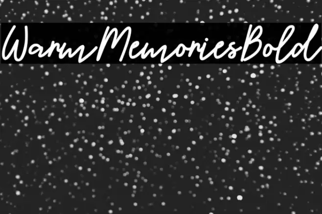 WarmMemoriesBold 字体 examples
