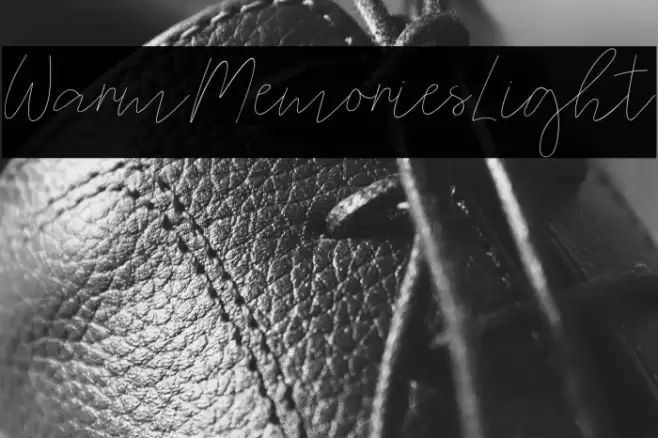 WarmMemoriesLight Caratteri examples