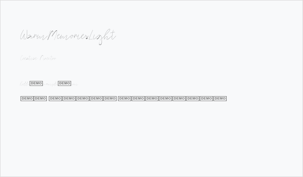 WarmMemoriesLight Business Card