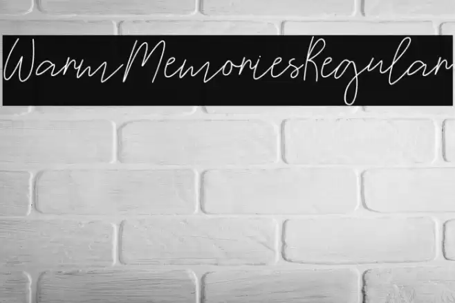 WarmMemoriesRegular Caratteri examples