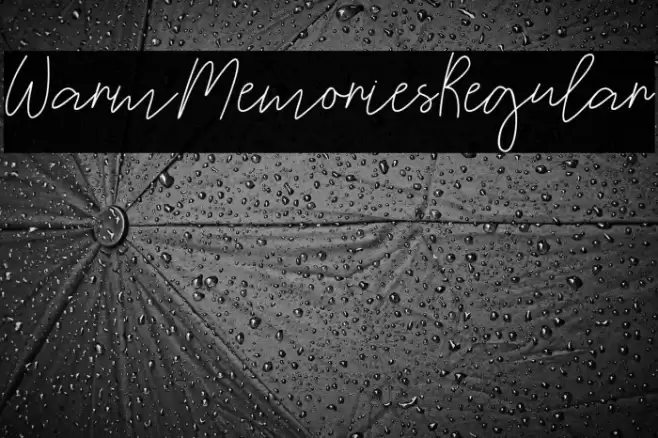 WarmMemoriesRegular Caratteri examples