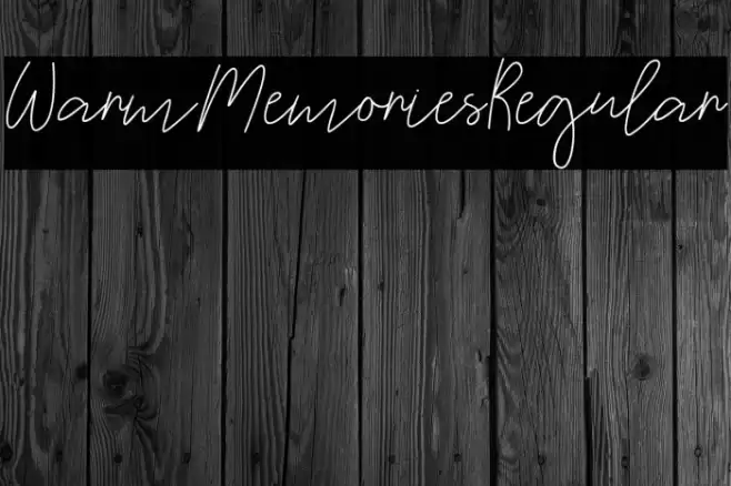 WarmMemoriesRegular Caratteri examples