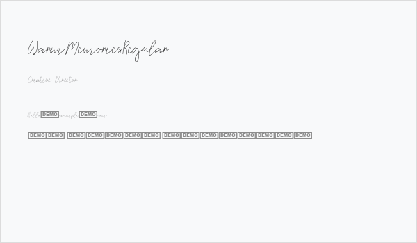 WarmMemoriesRegular Business Card