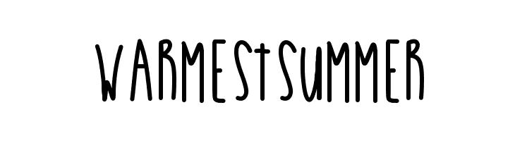 WarmestSummer  नि: शुल्क फ़ॉन्ट्स डाउनलोड