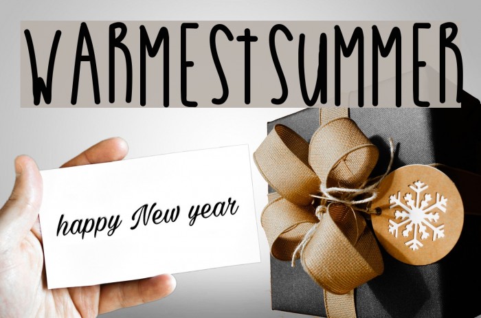 WarmestSummer Font examples