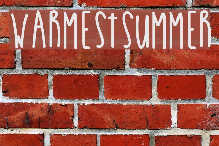 WarmestSummer Font examples