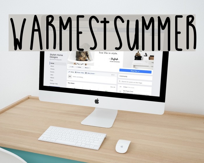 WarmestSummer Font examples
