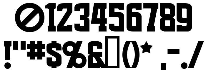 WarmongerBB Font OTHER CHARS