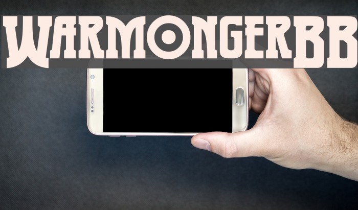WarmongerBB Font examples