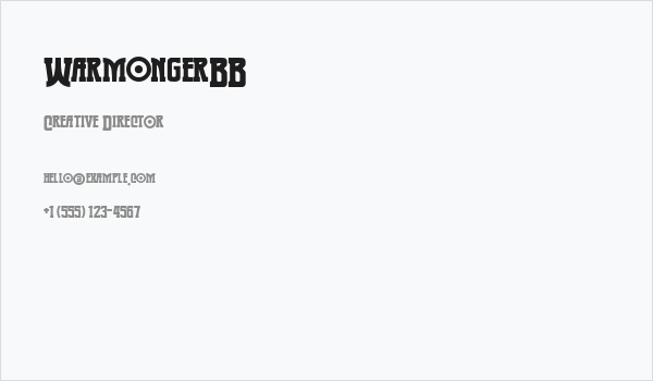 WarmongerBB Business Card