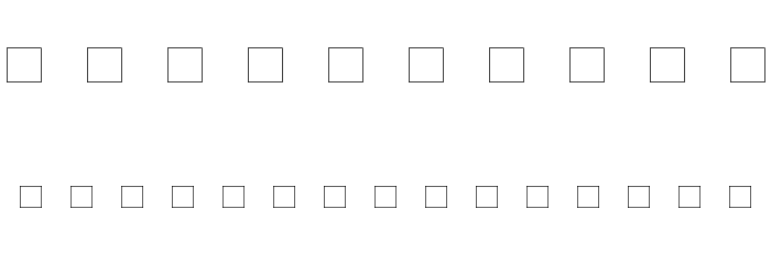 WarnSymbols4 Font OTHER CHARS