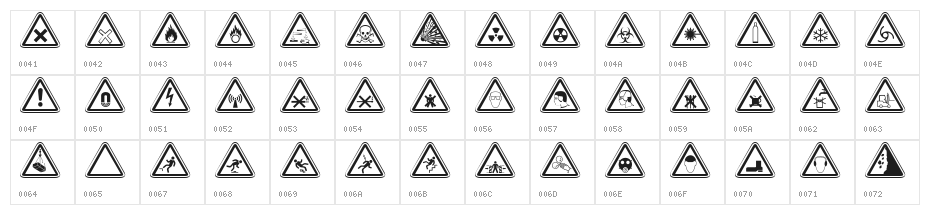 WarnSymbols4 Character Map