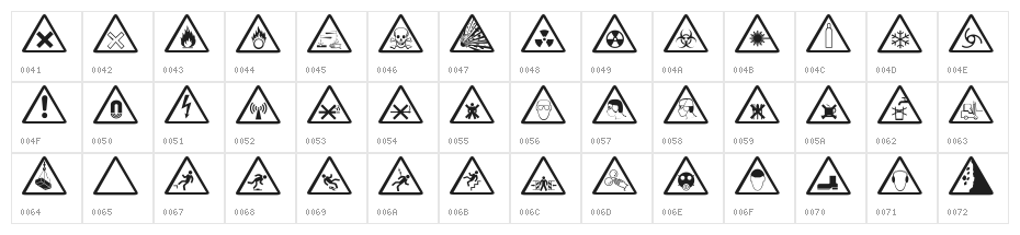 WarnSymbols5 Character Map