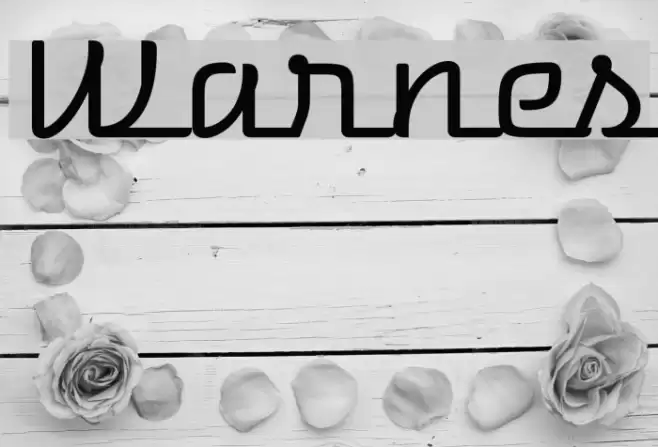 Warnes Font examples