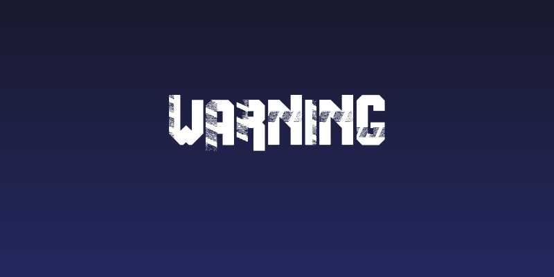 Warning Social Header