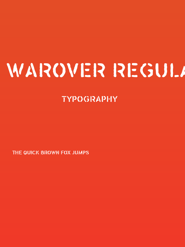 Warover Regular Poster