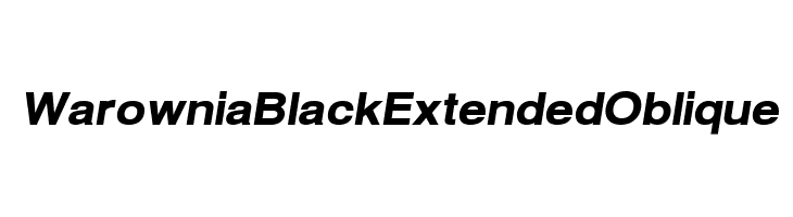 Warownia Black Extended Oblique फ़ॉन्ट