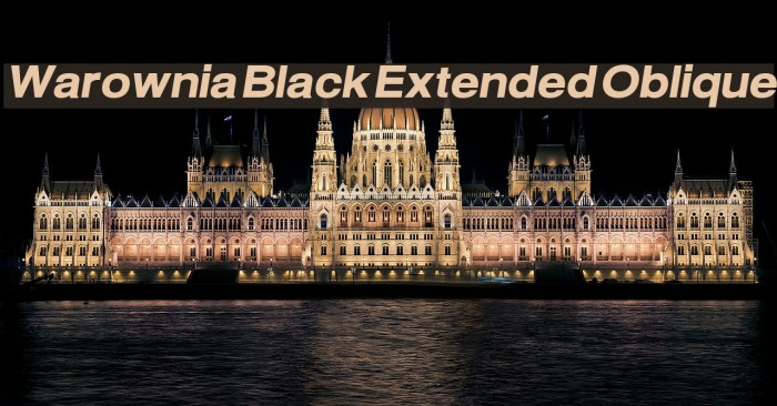 Warownia Black Extended Oblique Font examples