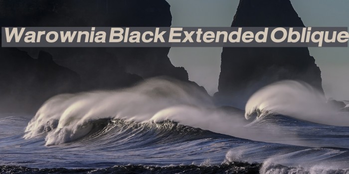 Warownia Black Extended Oblique Font examples