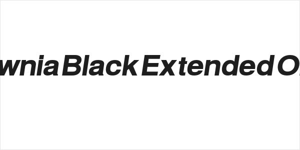 Warownia Black Extended Oblique Logo