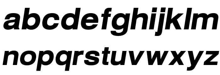 Warownia Black Extended Oblique Font LOWERCASE