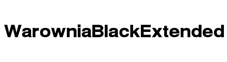 Warownia Black Extended Font