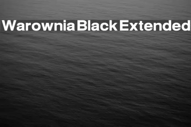 Warownia Black Extended Font examples