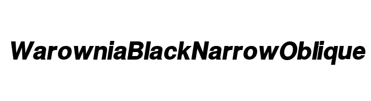 Warownia Black Narrow Oblique Font