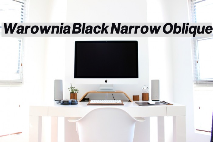 Warownia Black Narrow Oblique Font examples