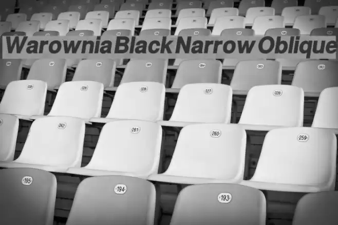 Warownia Black Narrow Oblique examples