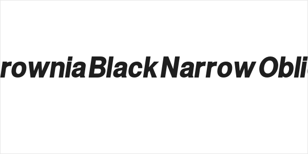 Warownia Black Narrow Oblique Logo