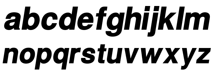 Warownia Black Narrow Oblique Font LOWERCASE