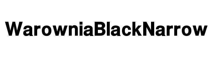 Warownia Black Narrow Font