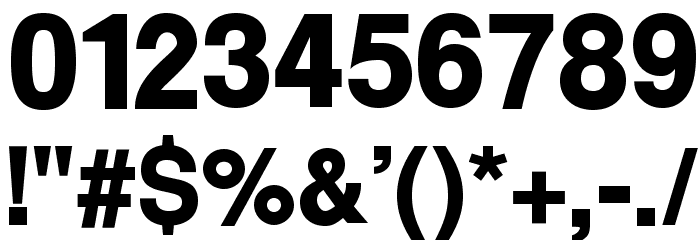 Warownia Black Narrow Font OTHER CHARS