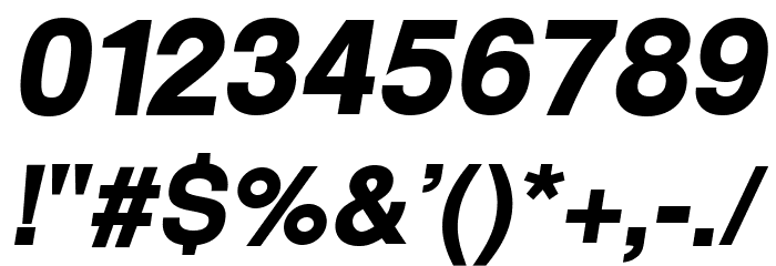 Warownia Black Oblique Font OTHER CHARS