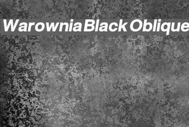 Warownia Black Oblique  examples