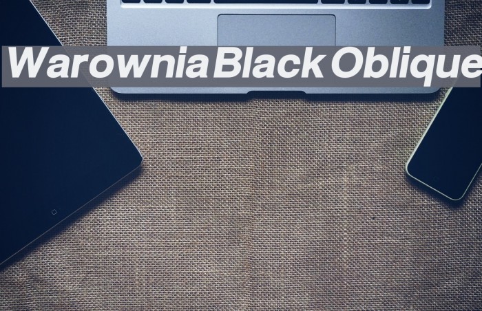 Warownia Black Oblique Font examples