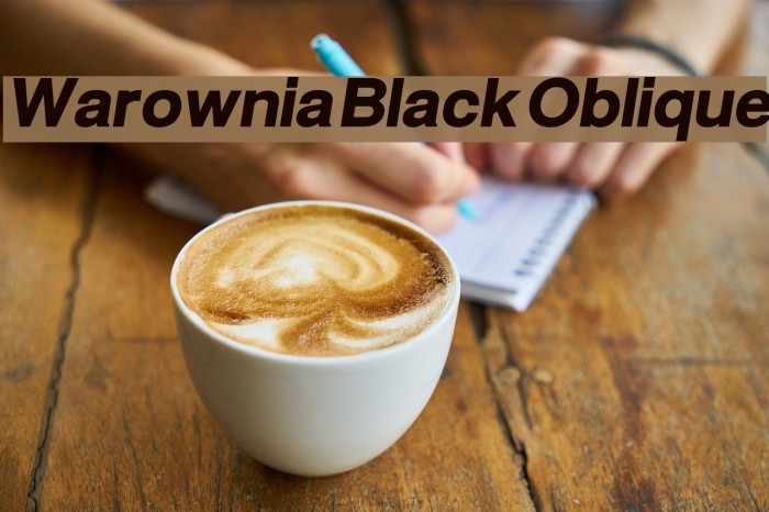 Warownia Black Oblique Font examples